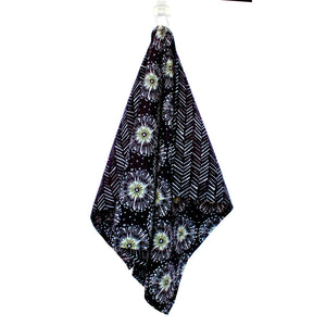 Black and White Allium | Double Sided Waffle Kitchen Towel