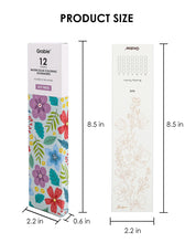 Grabie Watercolor Coloring Bookmarks Set of 12