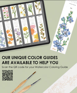 Grabie Watercolor Coloring Bookmarks Set of 12