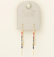 Chromacolor Miyuki Thread Earrings - Dark Multi/ Gold