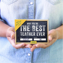 Why You're the Best Teacher Ever Fill in the Love Book Fill-in-the-Blank Gift Journal
