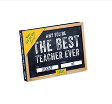 Why You're the Best Teacher Ever Fill in the Love Book Fill-in-the-Blank Gift Journal