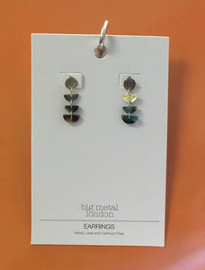 Sophia Geometric Metal and Resin Dangle Earrings