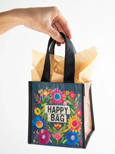 Small Happy Bag Black Floral