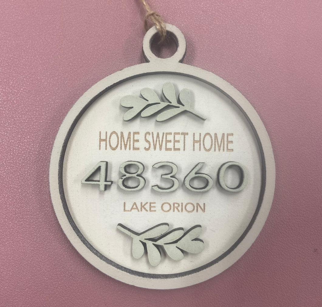 Lake Orion Zip Code Ornament