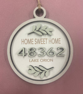 Lake Orion Zip Code Ornament