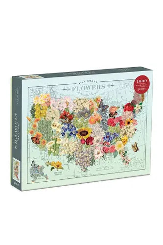 Wendy Gold USA State Flowers Jigsaw Puzzle