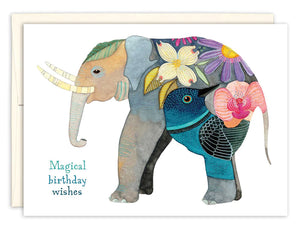 Artistic Elephant Birthday Card