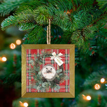 A Very Merry Hedgehog Wooden Framed Ornament