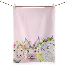 Flora and Fauna On The Farm Tea Towel