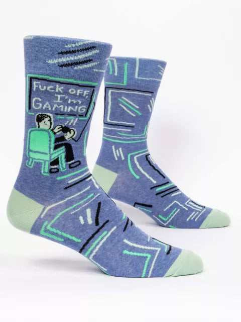 F**k Off Im Gaming Men's Crew Socks