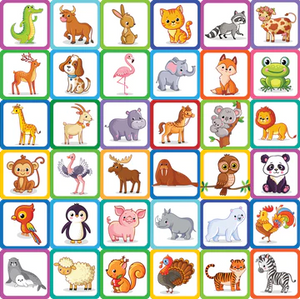 Animals Memory Match Game