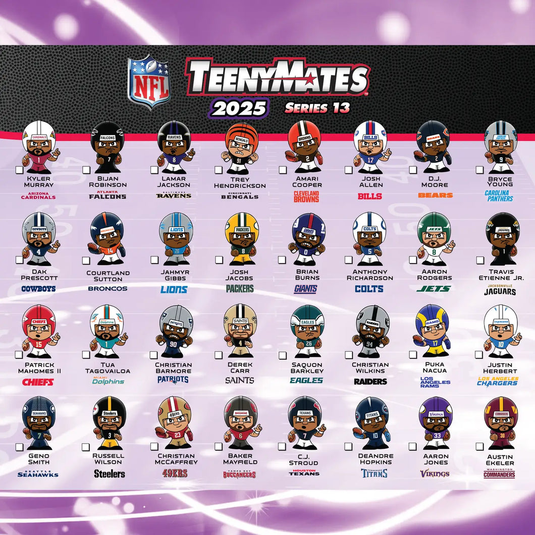 NFL Teenymates Collectible Figure Blind Pack 2025