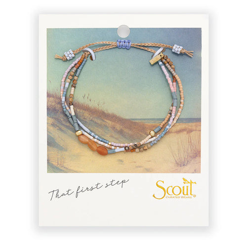Mixed Media Bracelet - Inspiration, Red Aventurine, Gold