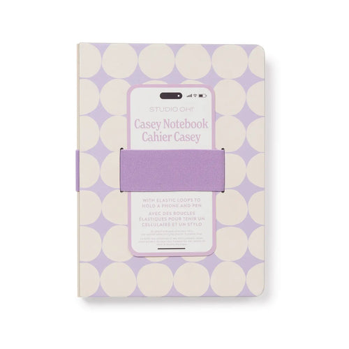 Darling Dots Casey Notebook with Phone Loop