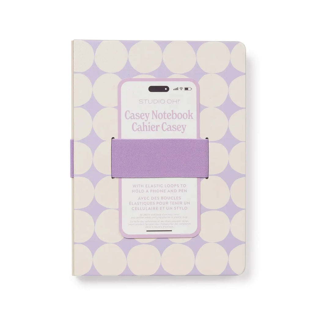 Darling Dots Casey Notebook with Phone Loop