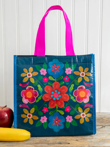 Natural Life Navy Folk Floral Insulated Lunch Box