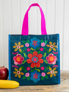 Natural Life Navy Folk Floral Insulated Lunch Box