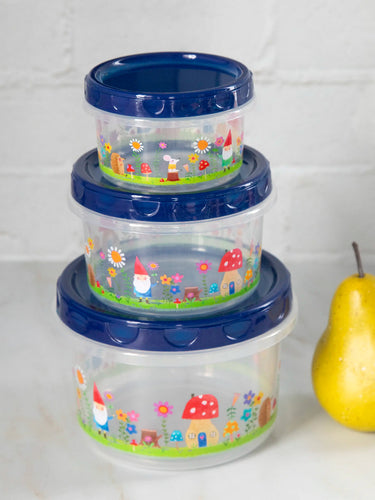 Natural Life Gnome Storage Containers, Set of 3