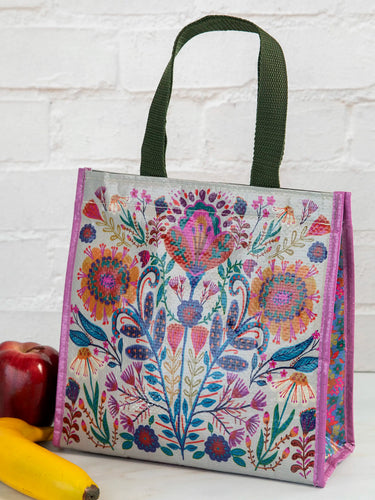 Natural Life Cream Folk Flower Insulated Lunch Box
