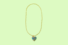 Colorful Confettil Heart Chain Necklace
