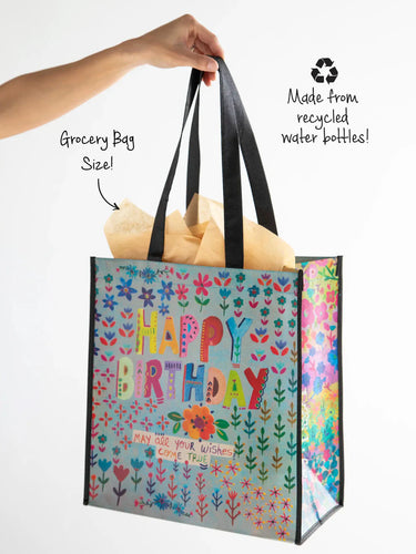 XL Happy Bag - Happy Birthday Dusty Blue