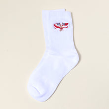 Embroidered Crew Socks-American Flag