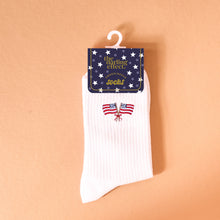 Embroidered Crew Socks-American Flag