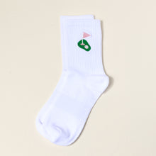Embroidered Crew Socks-Golf