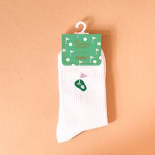 Embroidered Crew Socks-Golf