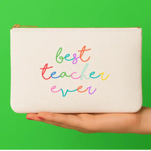 Best Teacher Ever Script Bag Pouch - Thumbnail 2