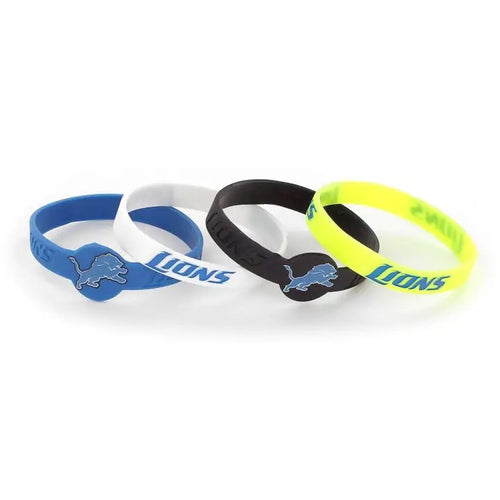 NFL Detroit Lions Silicone Bracelets, 4-Pack