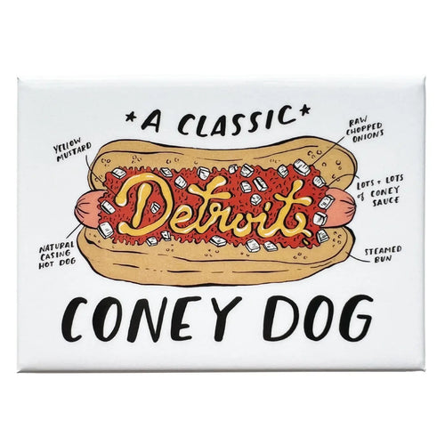 Detroit Coney Dog Rectangle Magnet