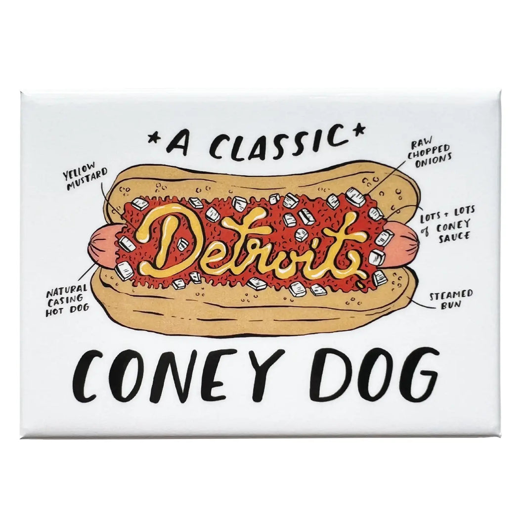 Detroit Coney Dog Rectangle Magnet