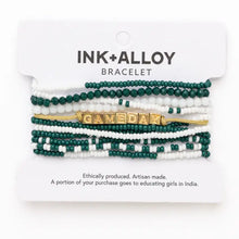Bracelet Stack Game Day White + Green