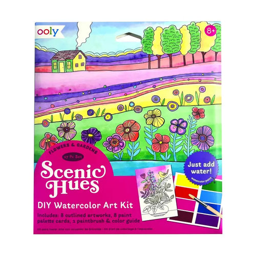 Scenic Hues DIY Watercolor Kit Flowers & Gardens