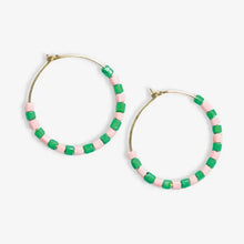Victoria Mixed Beaded Hoop Earrings St. Tropez