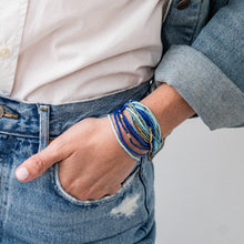 Blue Chelsea 18 Strand Luxe Beaded Bracelet Set