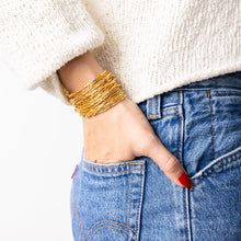 Gold Chelsea 18 Strand Luxe Beaded Bracelet Set