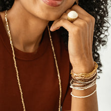 Mixed Metallic 18 Strand Luxe Beaded Bracelet Set