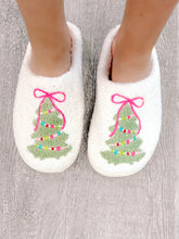 Simply Southern Fuzzy Holiday Tree Slippers