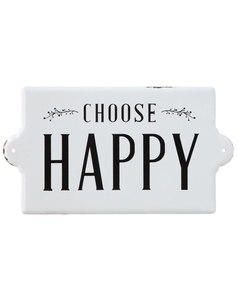 Choose Happy Metal Wall Decor