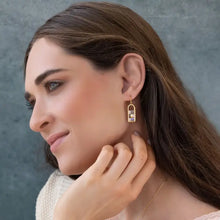 Good Karma Miyuki Frame Earring - Blush/Topaz/Gold