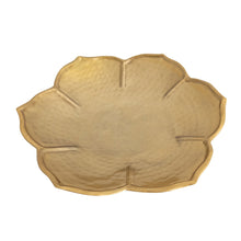 Gold Decorative Hammered Metal Flower Shaped Bowl