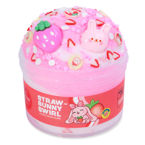 Straw-Bunny Swirl Peachybbies Slime