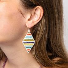 Frida Horizontal Lines Beaded Earrings Multicolor
