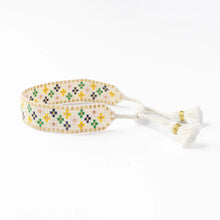 Gabby Mini Floral Adjustable Beaded Bracelet Ivory