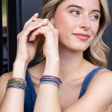Fuchsia/Silver Tonal Chromacolor Miyuki Braclet Trio