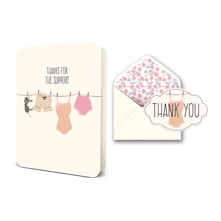Thanks For The Support Deluxe Greeting Card
