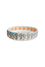 Orange and Grey Floral Tartelette Dish